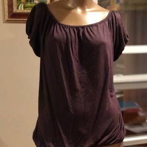 Max studio petite short sleeve balloon top size MP